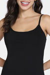 Zivame Knit Cotton Camisole - Black Beauty — thumbnail 5